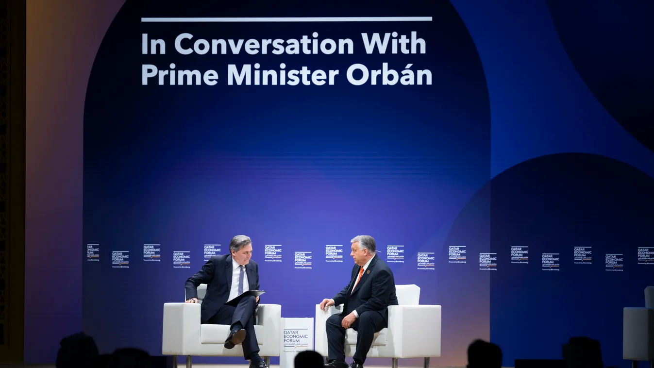 Orbán Viktor, 2023. május 23., Doha, John Micklethwait, 