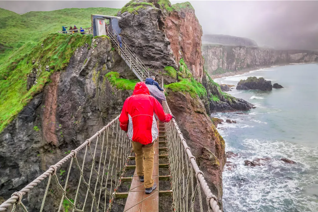 Carrick-A-Rede, Rope, kötélhíd, Ír-sziget, Carrick, sziget, Írország, 