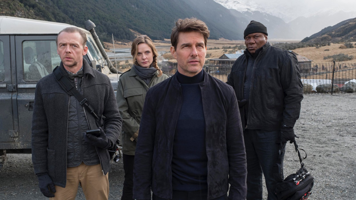 Simon Pegg, Rebecca Ferguson, Tom Cruise és Ving Rhames a Mission: Impossible 6 című filmben 