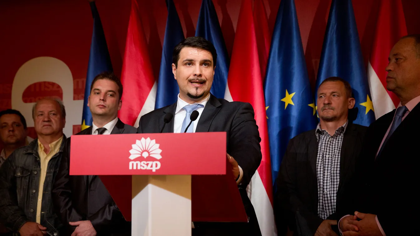 EP-választás, MSZP eredményváró Mesterházy Attila beszél az eredmények ismeretében 