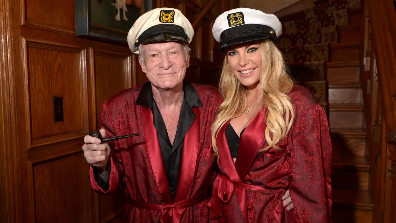 Playboy Mansion Hosts Annual Halloween Bash GettyImageRank1 Crystal Topics HORIZONTAL Party - Social Event HALLOWEEN USA California City Of Los Angeles Beverly Hills - California Photography Hugh Hefner Arts Culture and Entertainment Attending Playboy Man