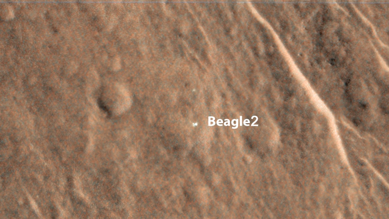 Beagle-2 űrszonda, sikertelen landolás, Mars, Mars Reconaissance Orbiter, fotó 