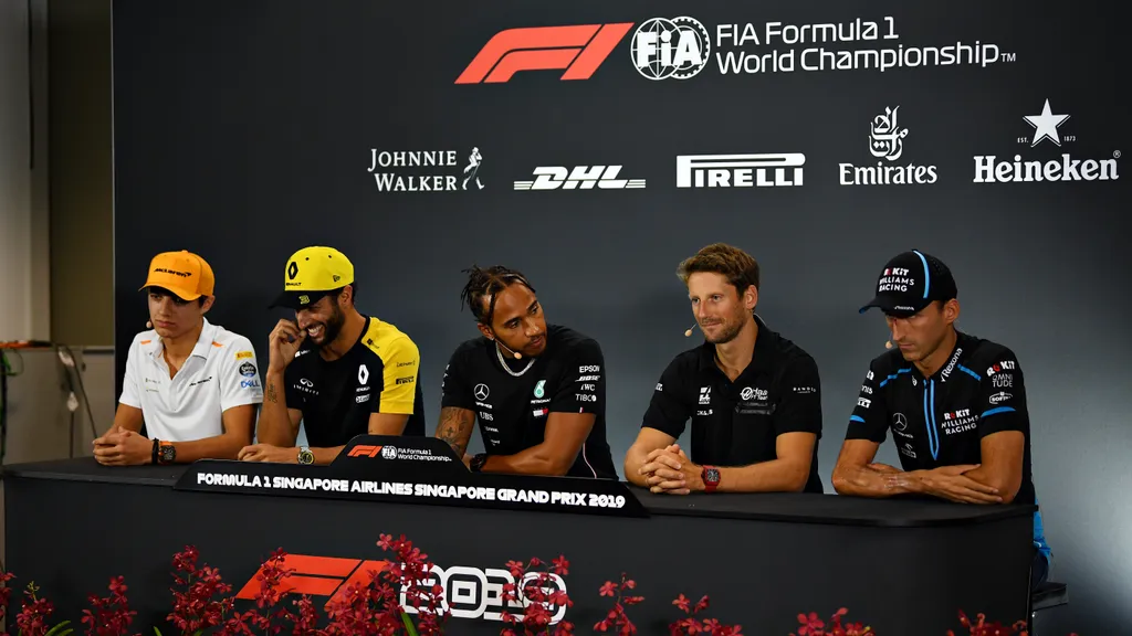 Forma-1, Lando Norris, Daniel Ricciardo, Lewis Hamilton, Romain Grosjean, Robert Kubica 