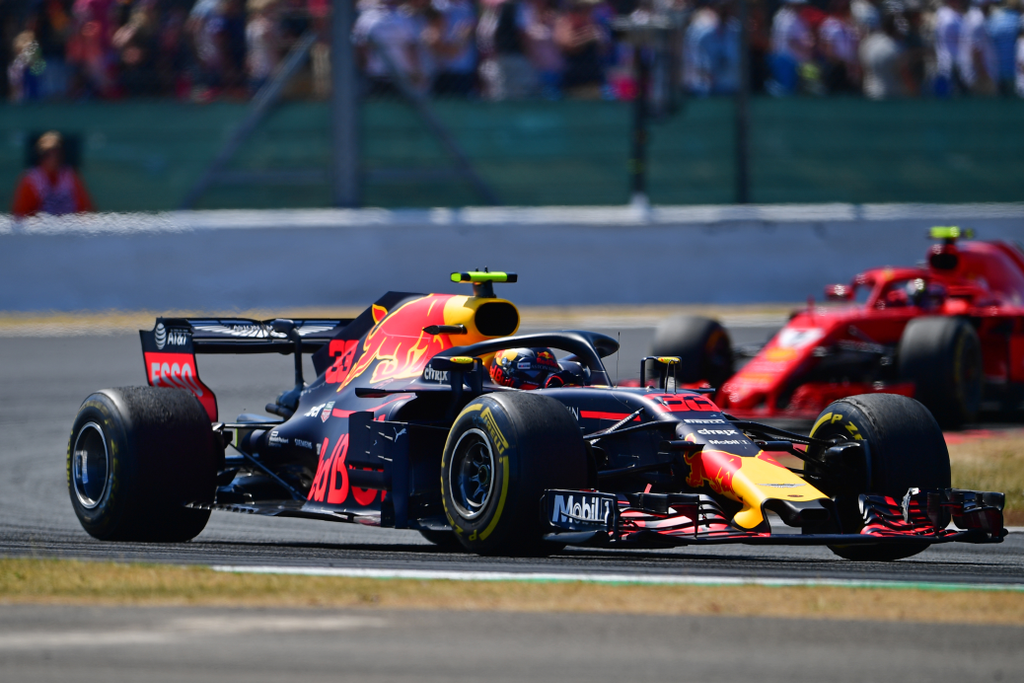 A Forma-1-es Brit Nagydíj, Max Verstappen, Red Bull, Kimi Räikkönen, Ferrari 