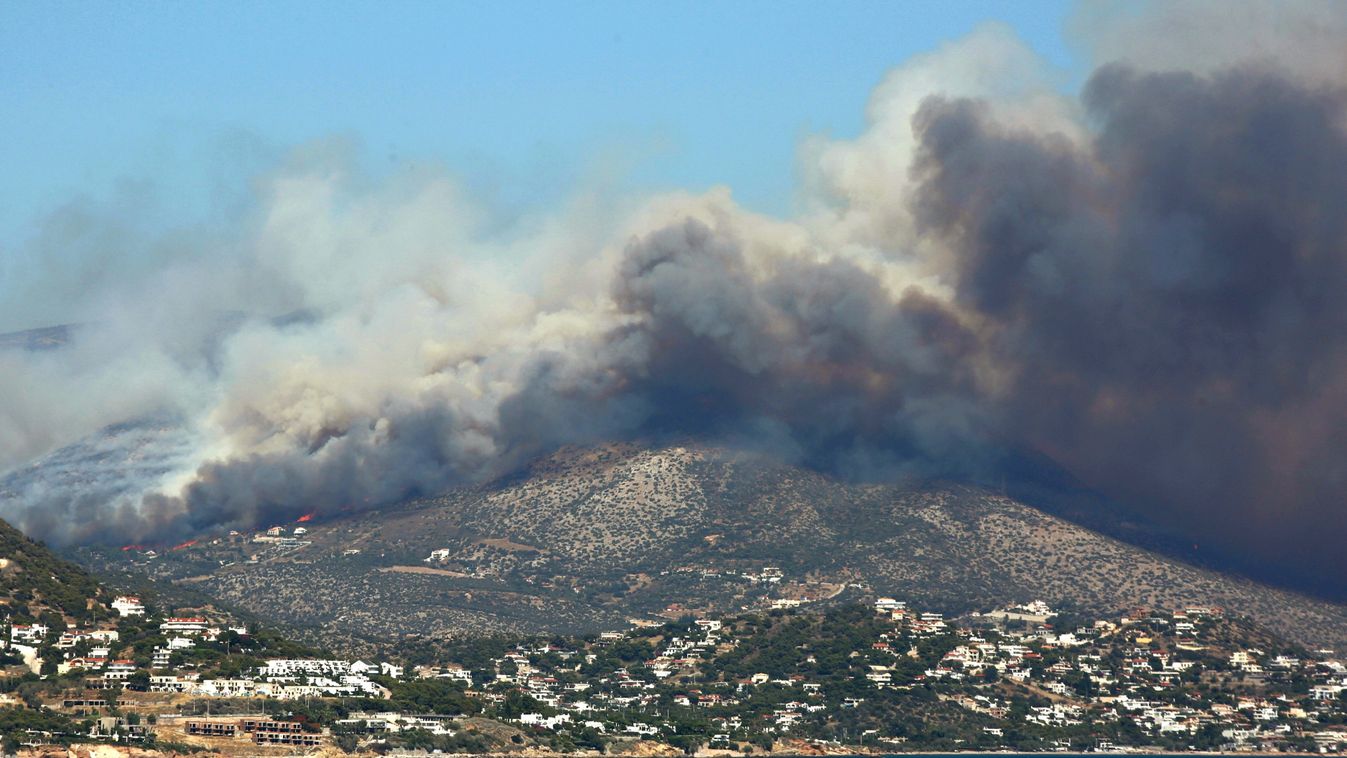erdőtűz, tűz, Görögország, görög, lángol, láng, erdő 