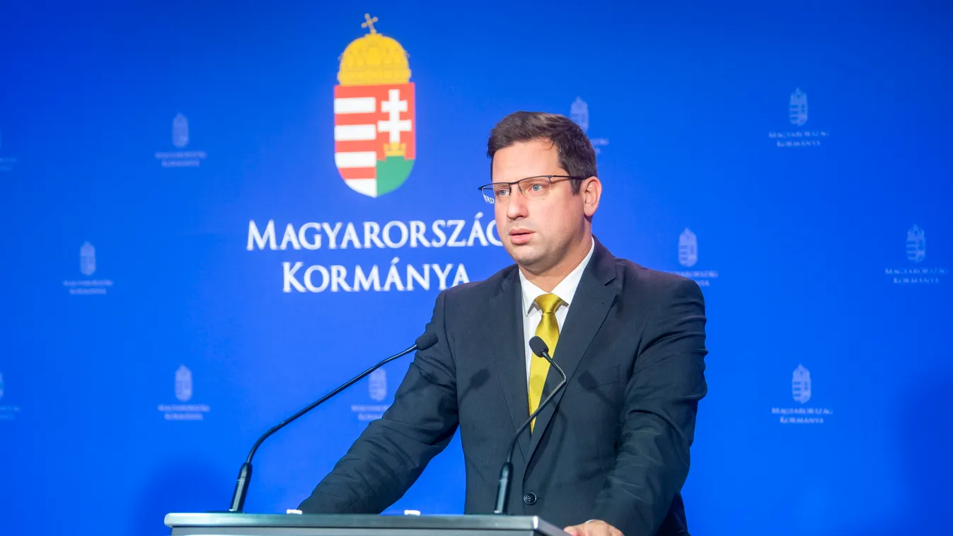 Gulyás Gergely Miniszterelnökséget vezető miniszter, kormányinfó, 2022.09.29 