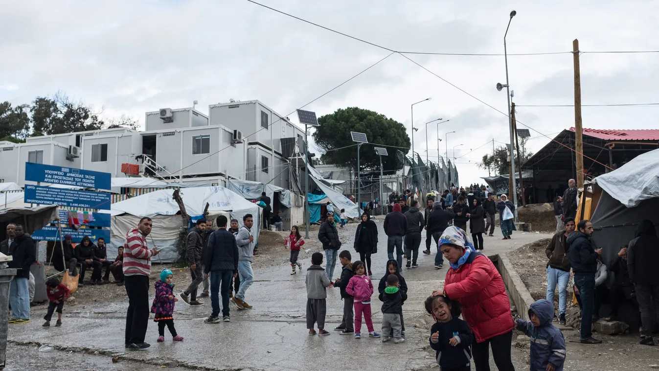 Moria menekülttábor, Leszbosz, Görögország 