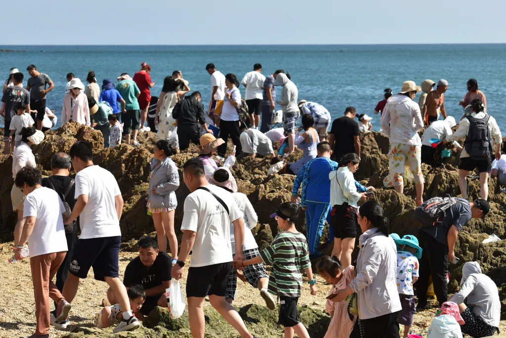 Dalian beach Talien strand Kína 