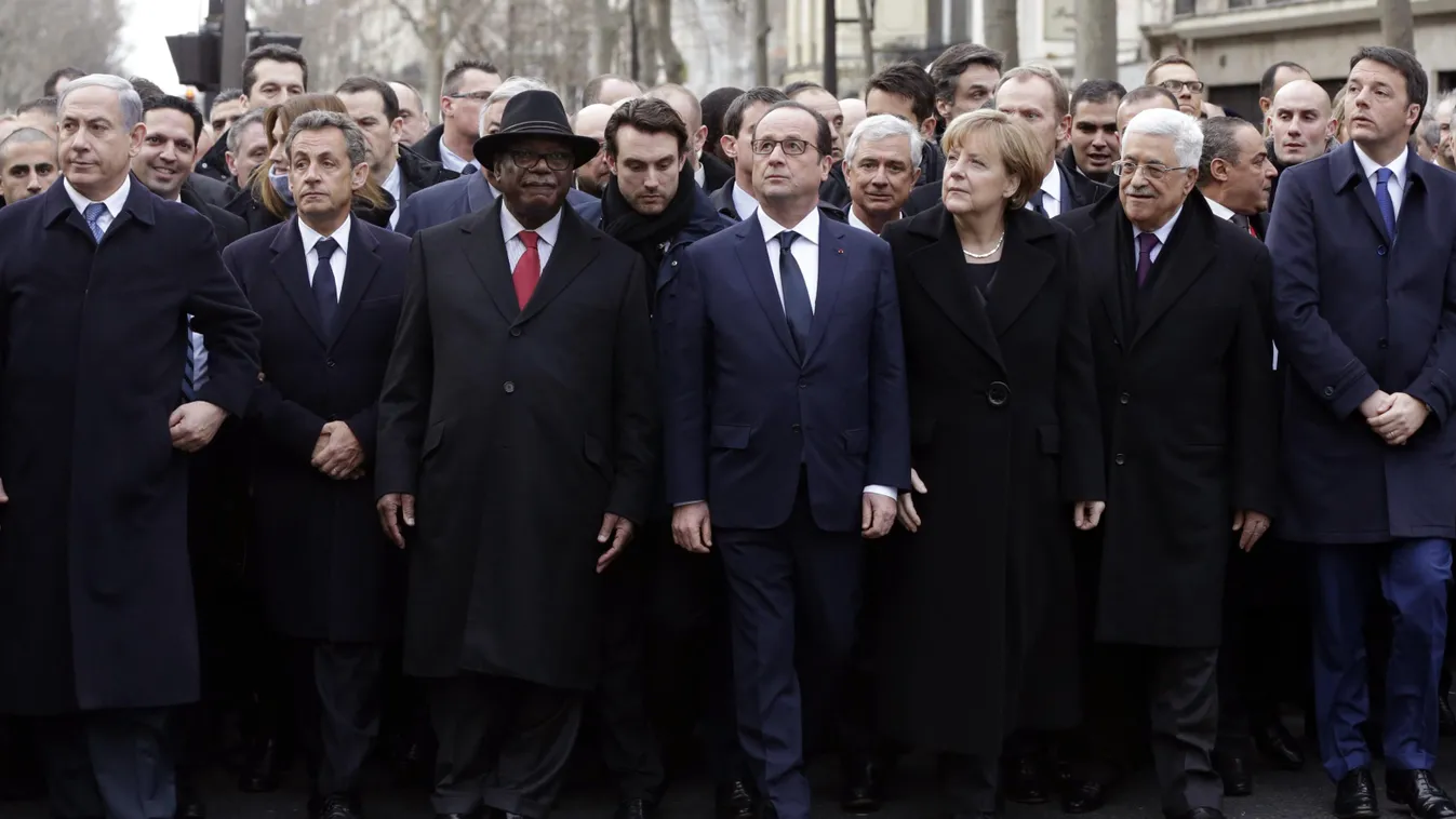 párizs menet charlie hebdo elnökök orbán viktor jobb szélen 