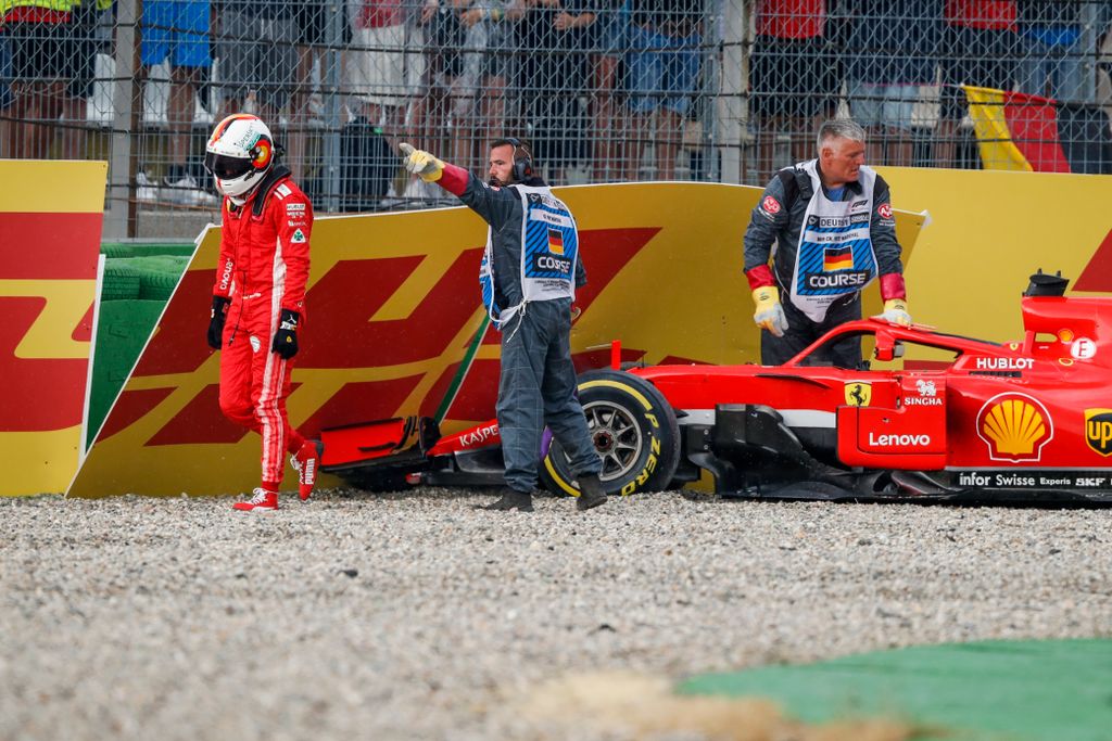 A Forma-1-es Német Nagydíj, Sebastian Vettel balesete 