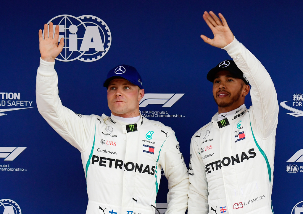 A Forma-1-es Spanyol Nagydíj szombati napja, Valtteri Bottas, Lewis Hamilton, Mercedes-AMG Petronas 