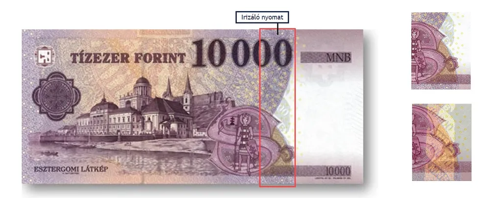 Magyar Nemzeti Bank, MNB, forint, bankjegy, biztonsági elem, címlet, 10 ezer forint 