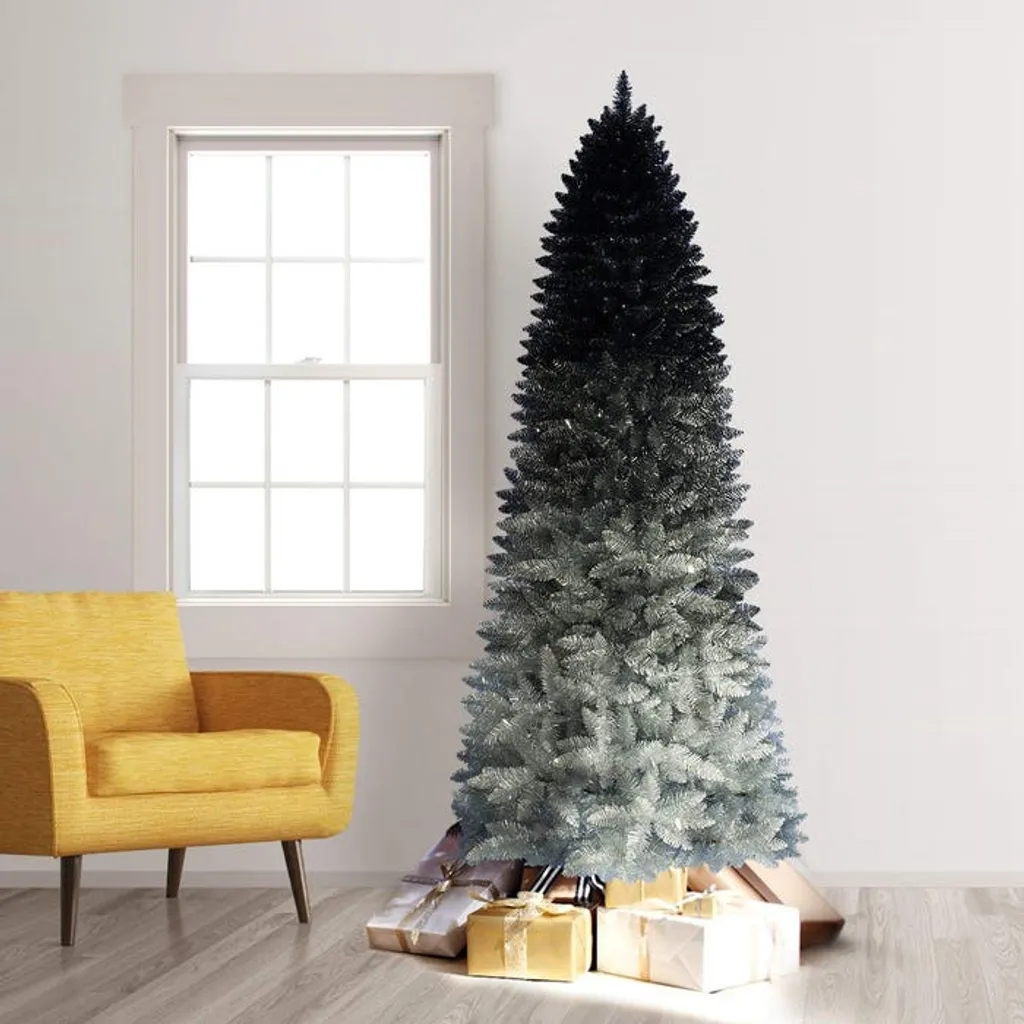 műfenyők galéria, Treetopia Silver Shadow Ombre Artificial Christmas Tree 