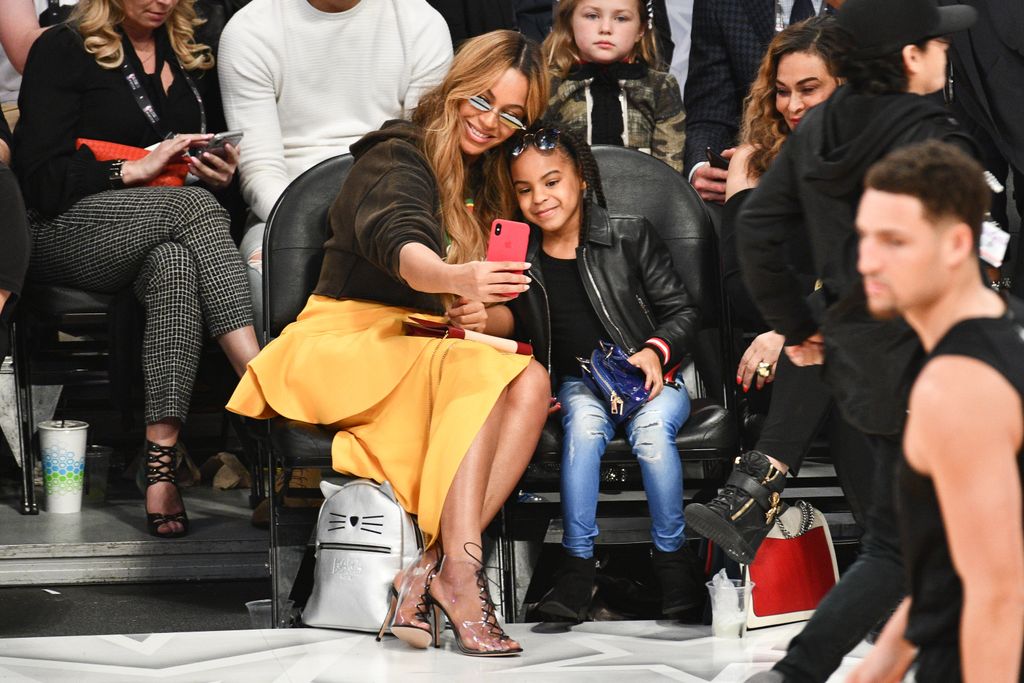 Celebrities At The 67th NBA All-Star Game: Team LeBron Vs. Team Stephen GettyImageRank2 Celebrities Beyonce Knowles Arts Culture and Entertainment SPORT BASKETBALL 