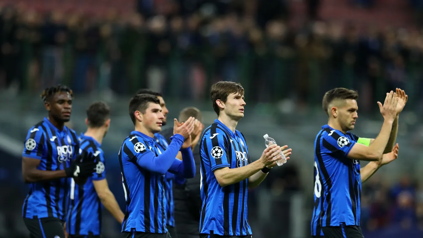 Atalanta BC v Valencia Cf  - UEFA Champions League  SPORT soccer soccer match TEAM FOOTBALL UEFA SOCCER PLAYER CHAMPIONS LEAGUE small group of people full lenght 