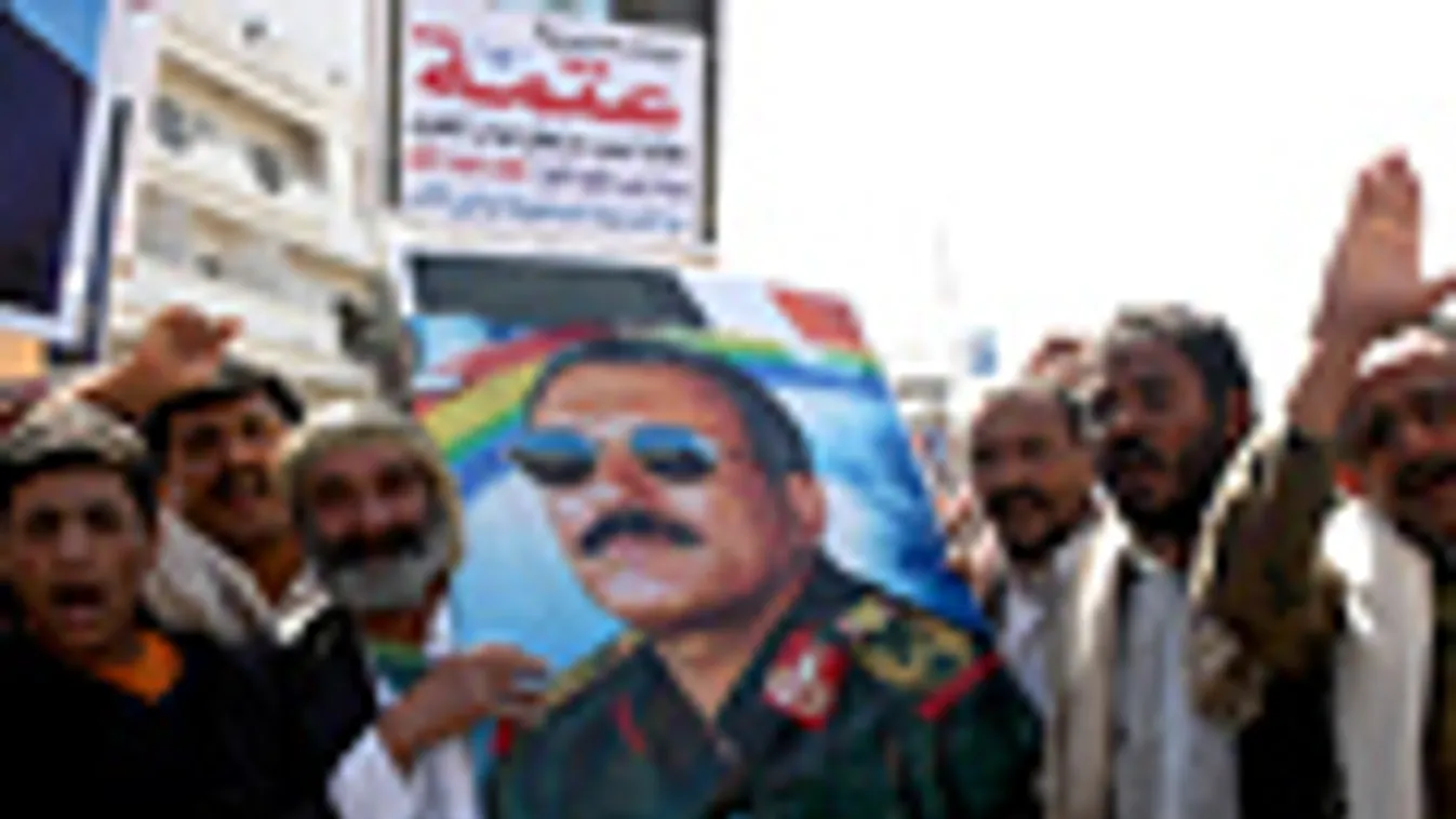 Ali Abdullah Saleh, Száleh, távozó jemeni elnök, kormáynpárti tüntetők, Szanaa