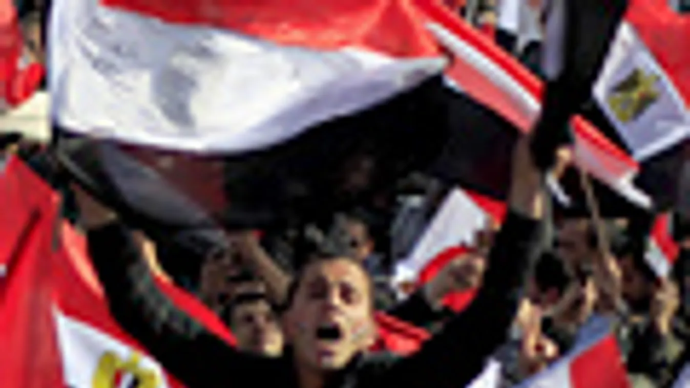 A Mubarakot megbukatató forrongások évfordulója, Tahrír tér, Kairó