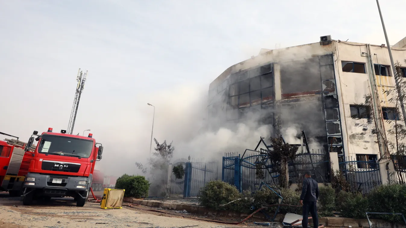 tűz textilgyár Kairó 