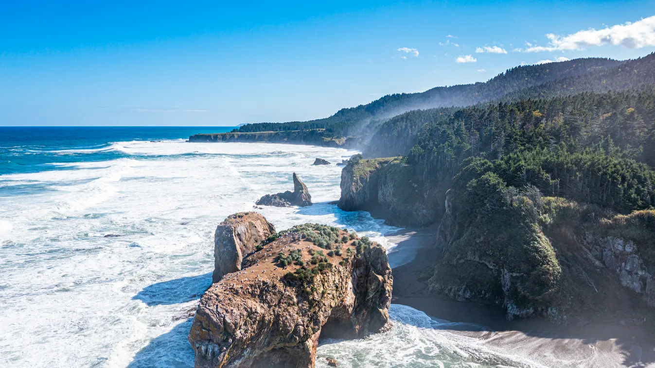 Aerial of a Rock arch, Cape giant, Sakhalin, Russia Photography Color Image Travel Destinations Travel Cape Giant Sakhalin Coastline Rock Formation Outdoors Day No People Nature Seas Oceans Rock Formations Rocks Outdoor Outside Nobody No One No Person Tra