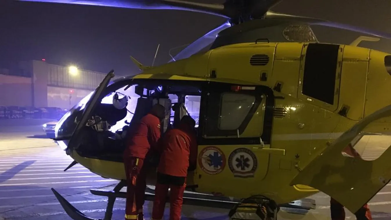 Országos Mentőszolgálat, Vasárnap este érkezik a veronai buszbaleset két súlyos sérültje, omsz, mentőhelikopter 