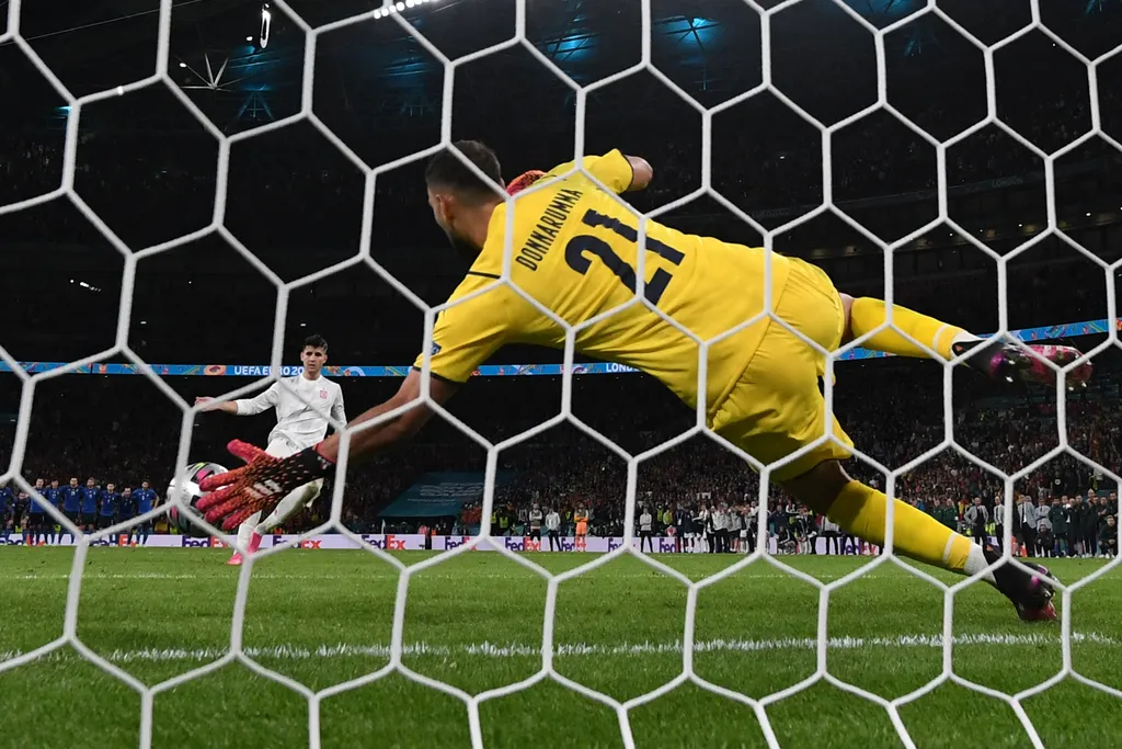 Olaszország - Spanyolország, Foci EB, labdarúgó Európa-bajnokság, Euro 2020, labdarúgás, elődöntő, Wembley Stadion, London, 2021.07.06. 