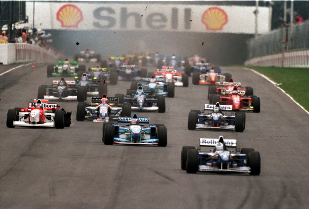 Forma-1, David Coulthard, Williams-Renault, Michael Schumacher, Benetton-Renault, Argentín Nagydíj, 1995, rajt 