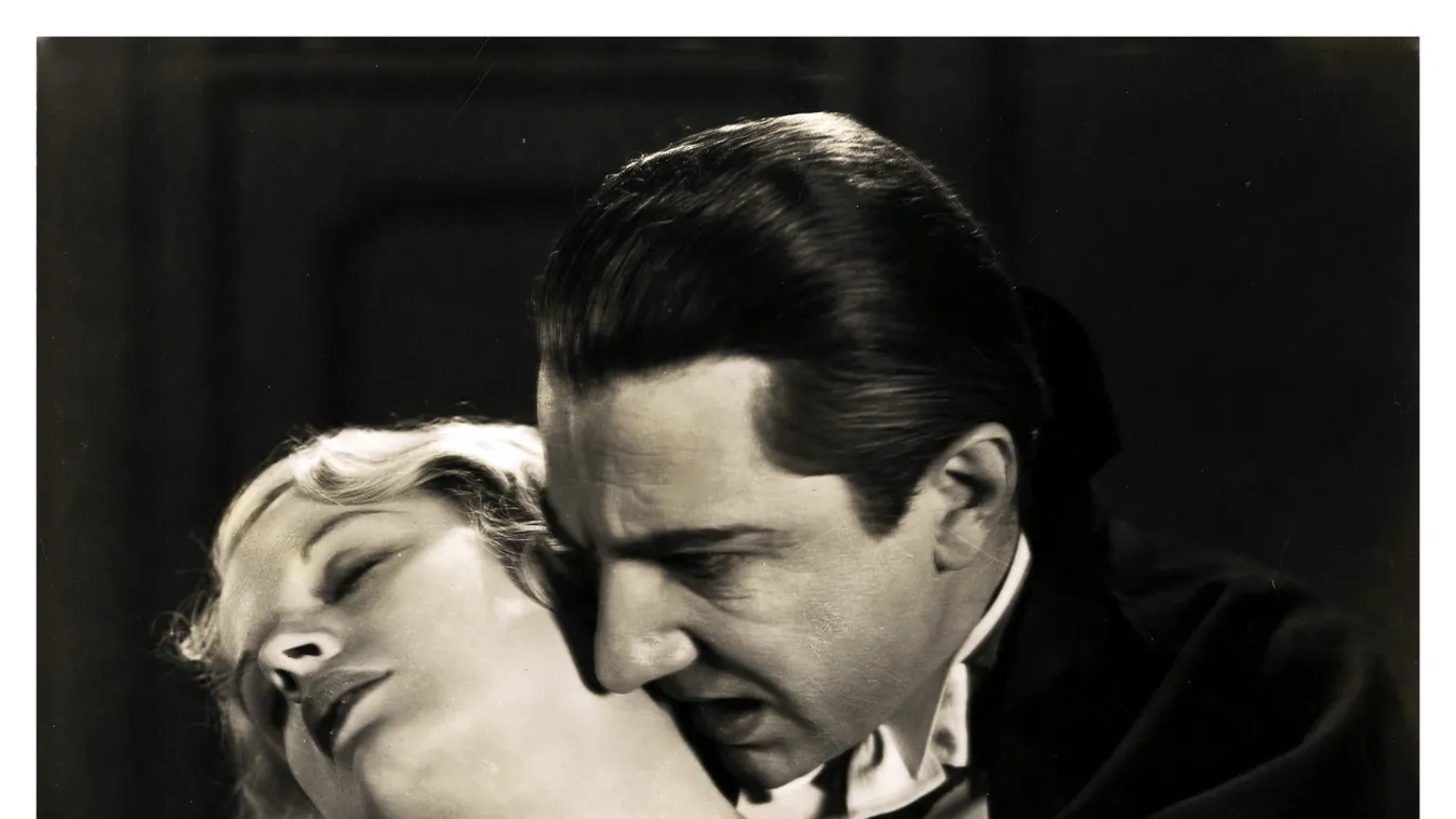 Dracula Cinema VAMPIRE EMBRACE bite blonde spellbound sleepy HORIZONTAL 