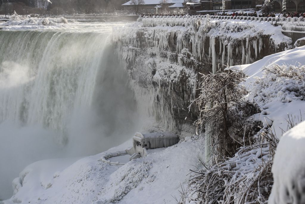 Frozen Niagara Falls Niagara Ontario 
