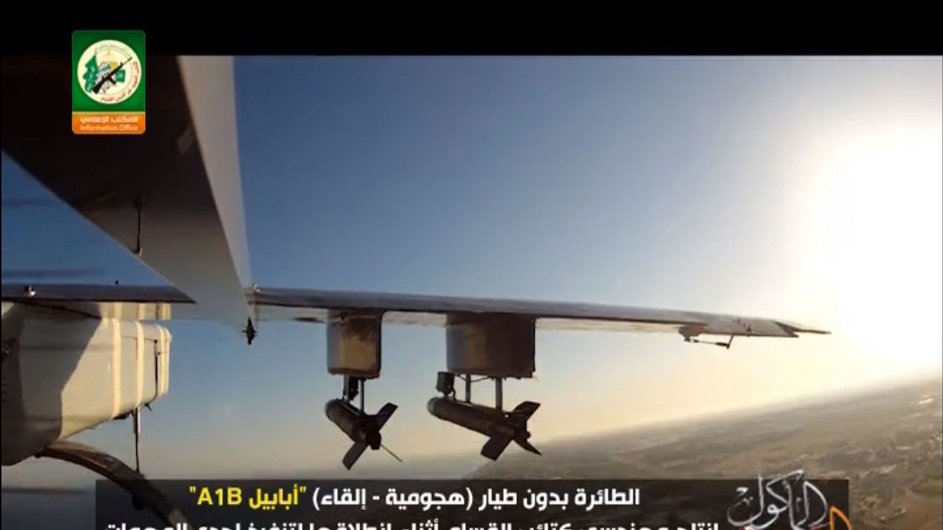 Palesztin drón, videó screenshot, palesztin-izraeli konfliktus, palesztina, izrael, drone, Ababil 