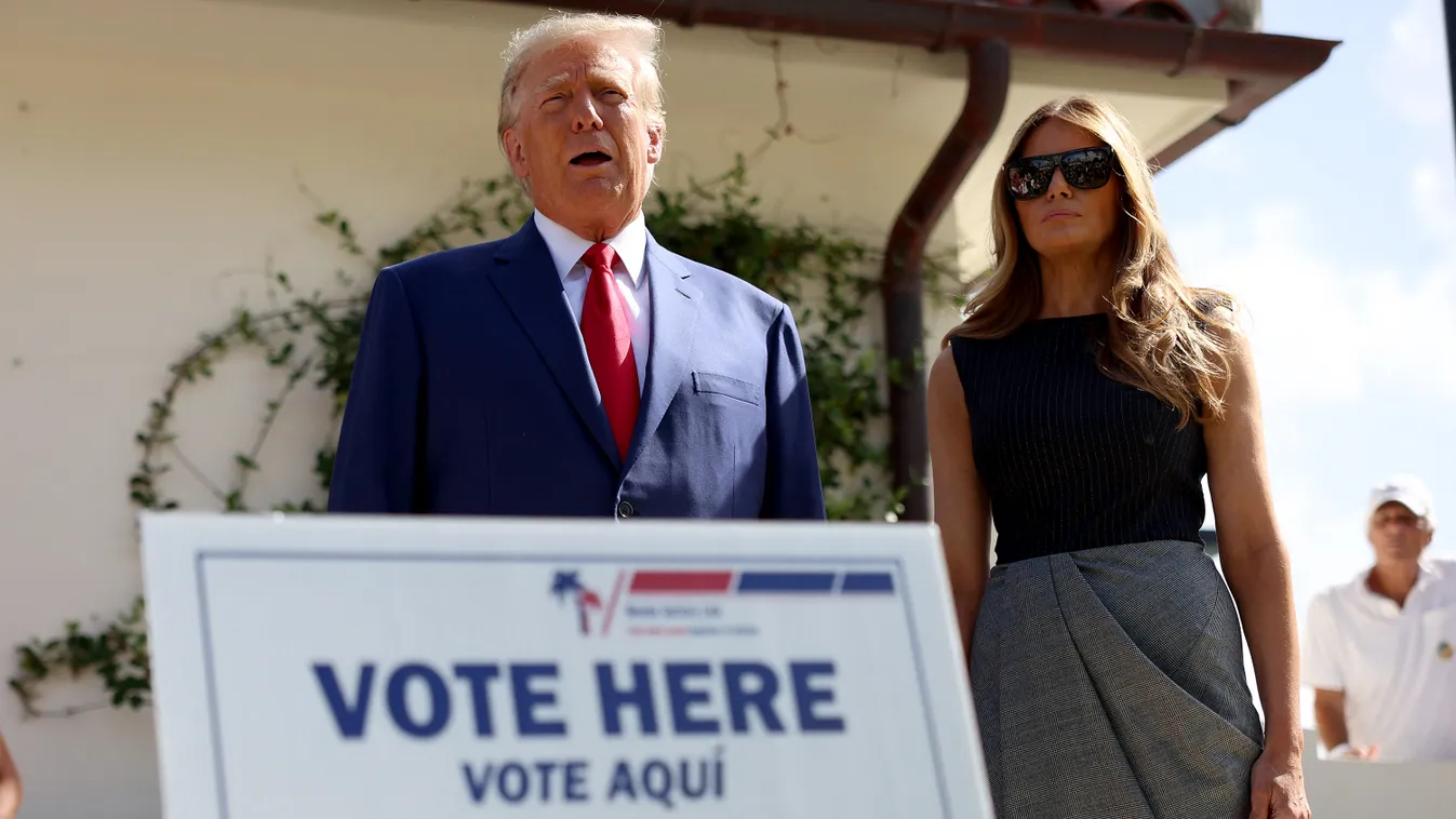 amerikai félidős választások, választás  Former President Donald Trump Votes In Midterm Elections GettyImageRank1 Palm Talking USA Florida - 