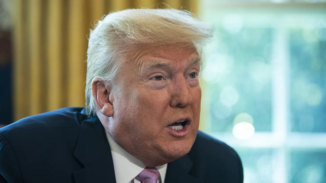 GettyImageRank2 POLITICS spirituality WASHINGTON, DC - APRIL 10: President Donald Trump speaks during a Easter blessing in the Oval Office of the White House on April 10, 2020 in Washington, DC.The Trump adminstration is stressing the need for physical di