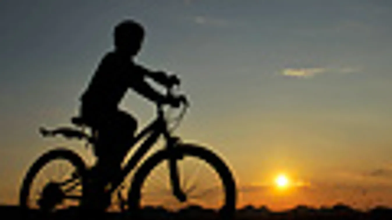 bicikli, kerékpár, ősz, naplemente