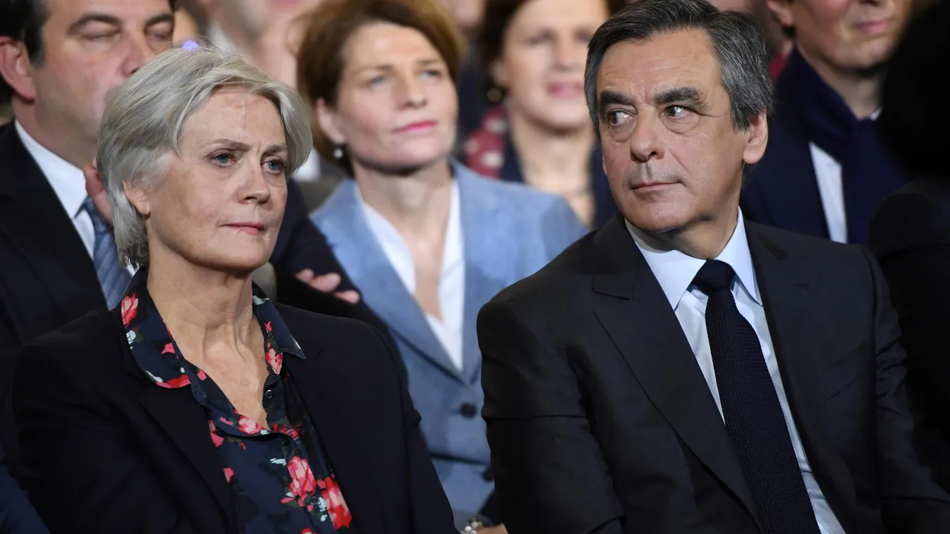 corruption Horizontal (FILES) This file photo taken on January 29, 2017 shows French right wing candidate for the upcoming presidential election Francois Fillon (R) and his wife Penelope during a campaign rally in Paris.
The wife of scandal-hit French con