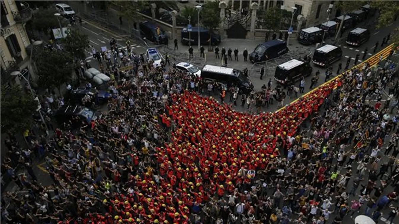 Katalónia Katalán népszavazás tiltakozás tüntetés Spanyolország 