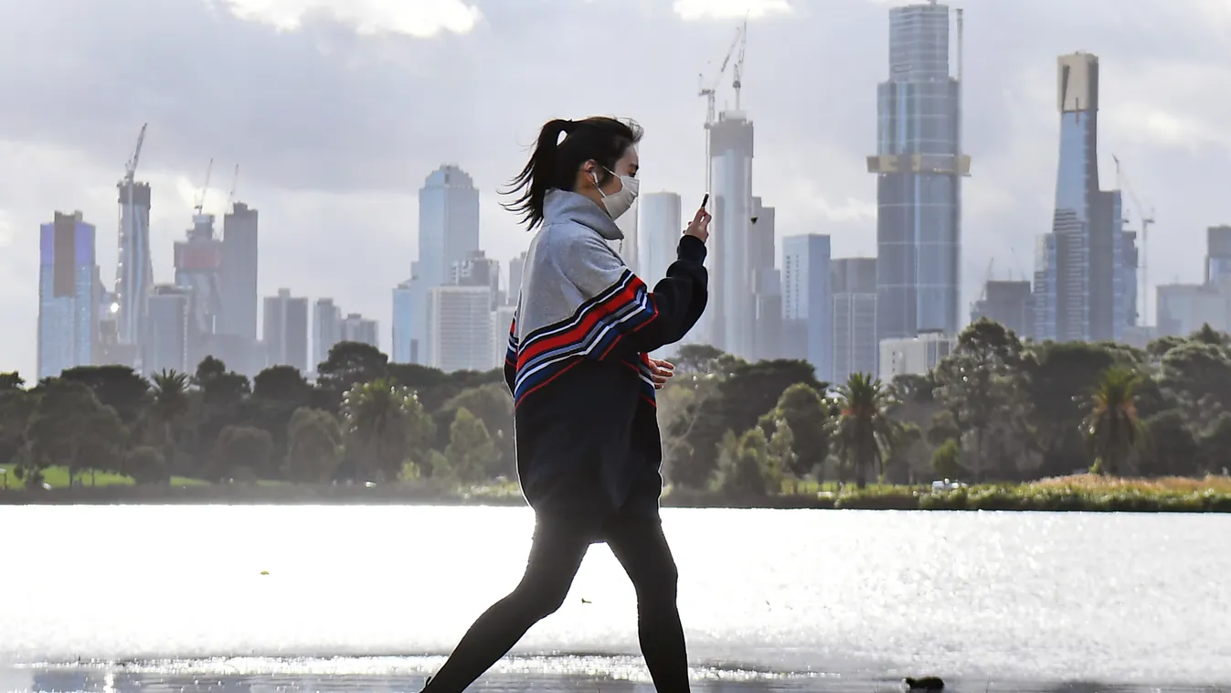 koronavírus Ausztrália Melbourne szájmaszk 