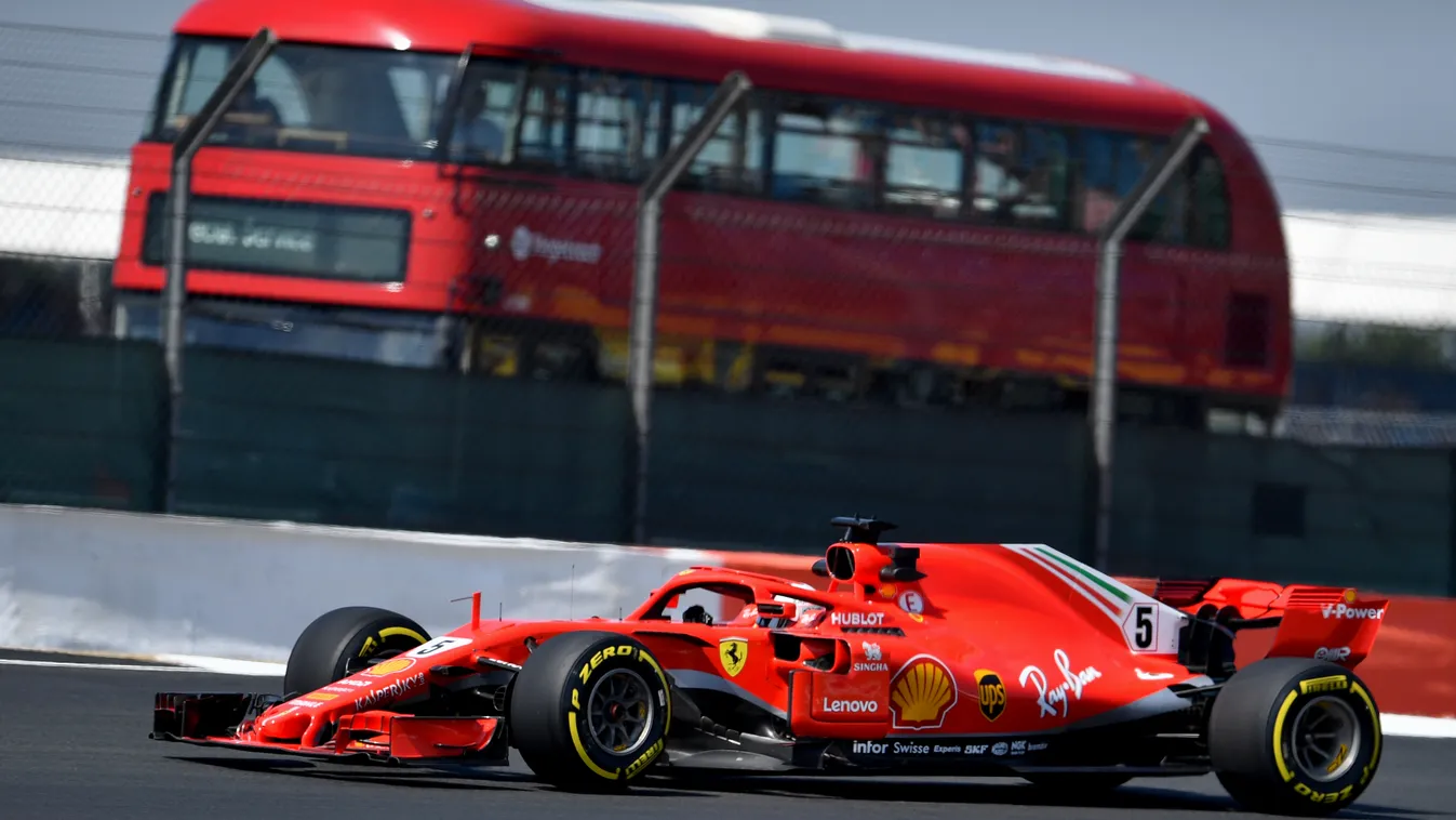 A Forma-1-es Brit Nagydíj pénteki napja, Sebastian Vettel, Ferrari 