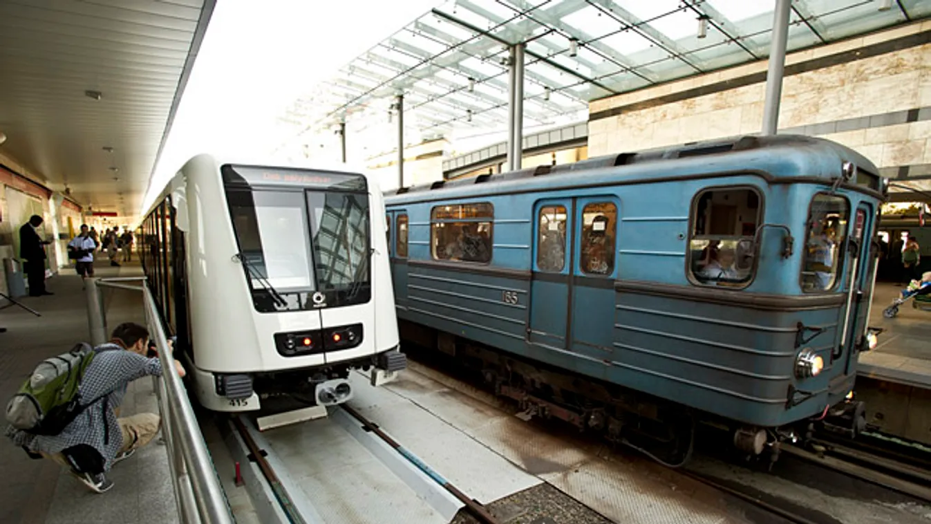 forgalomba állt az első Alstom-szerelvény a 2-es metró vonalán, az új szerelvény egy ma használatos, szovjet gyártmányú szerelvény mellett