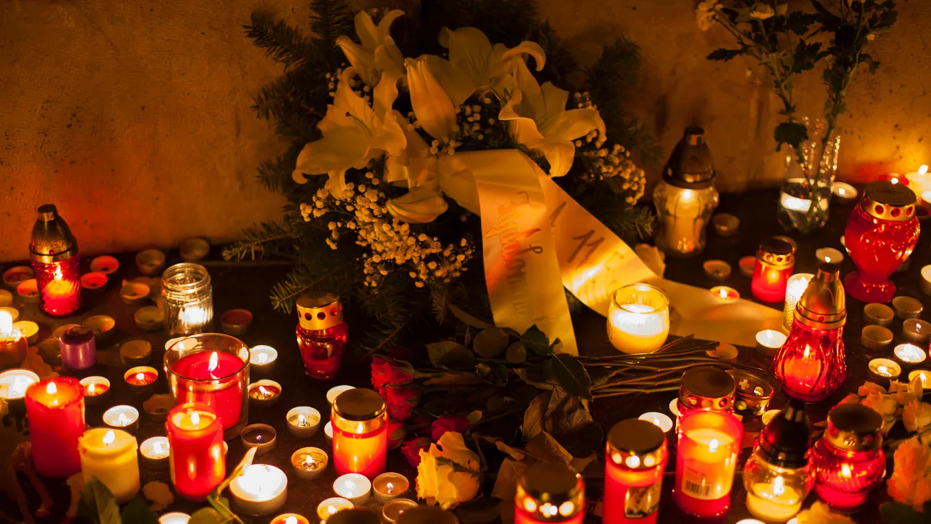 megemlékezés gyertya mécses virág Szinyei Merse Pál Gimnázium buszbaleset Olaszország autópálya baleset A4 Verona 