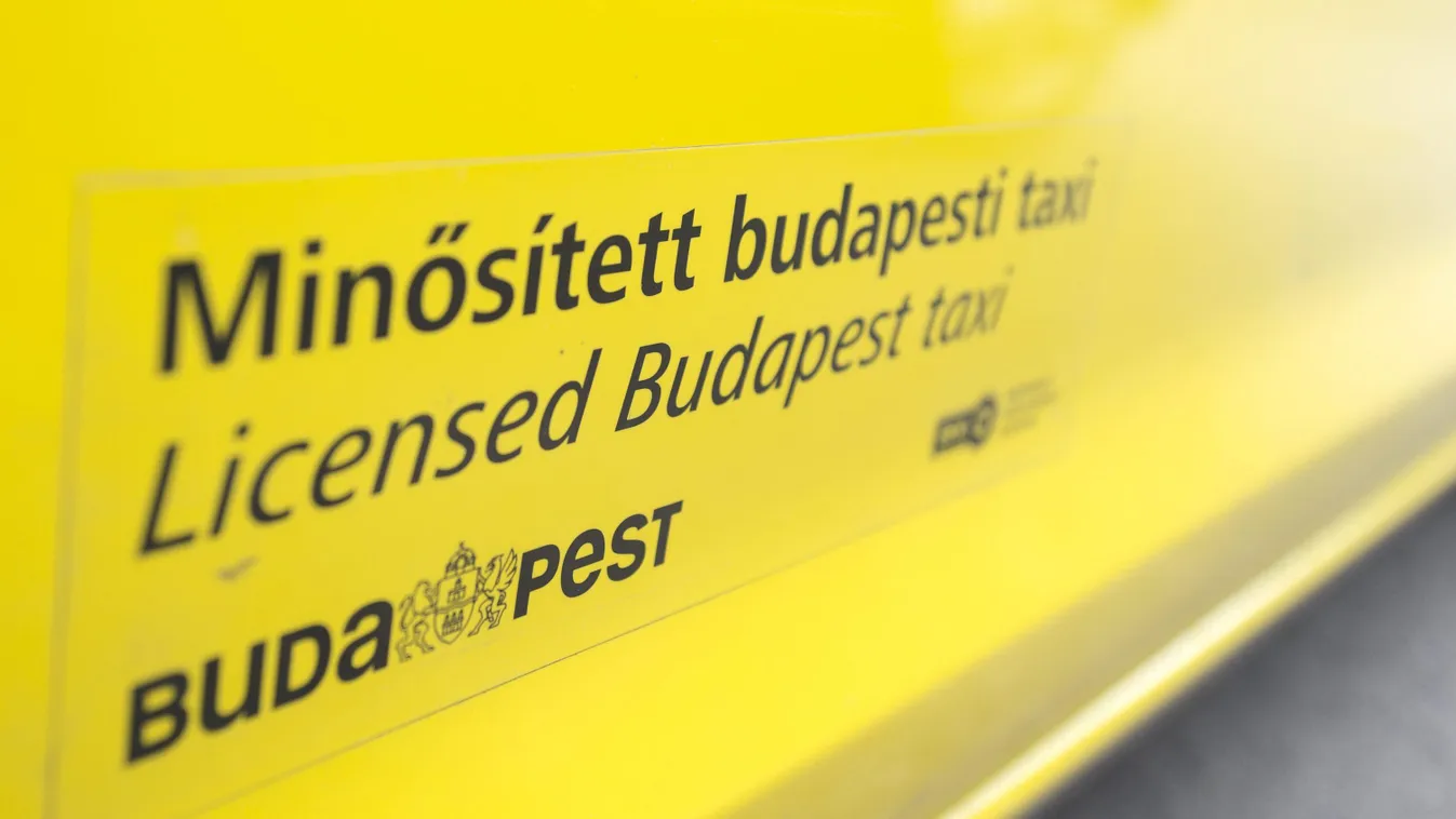 sárga taxi, illusztráció 