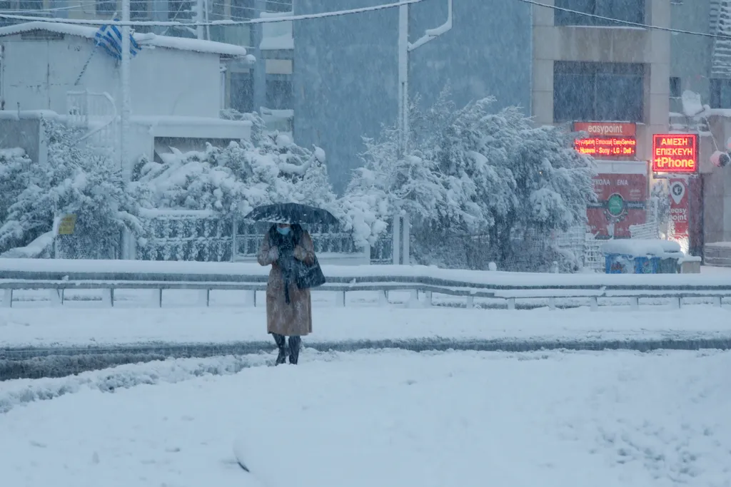 Képeken a hatalmas görögországi havazás, galéria, 2021.02.17. 