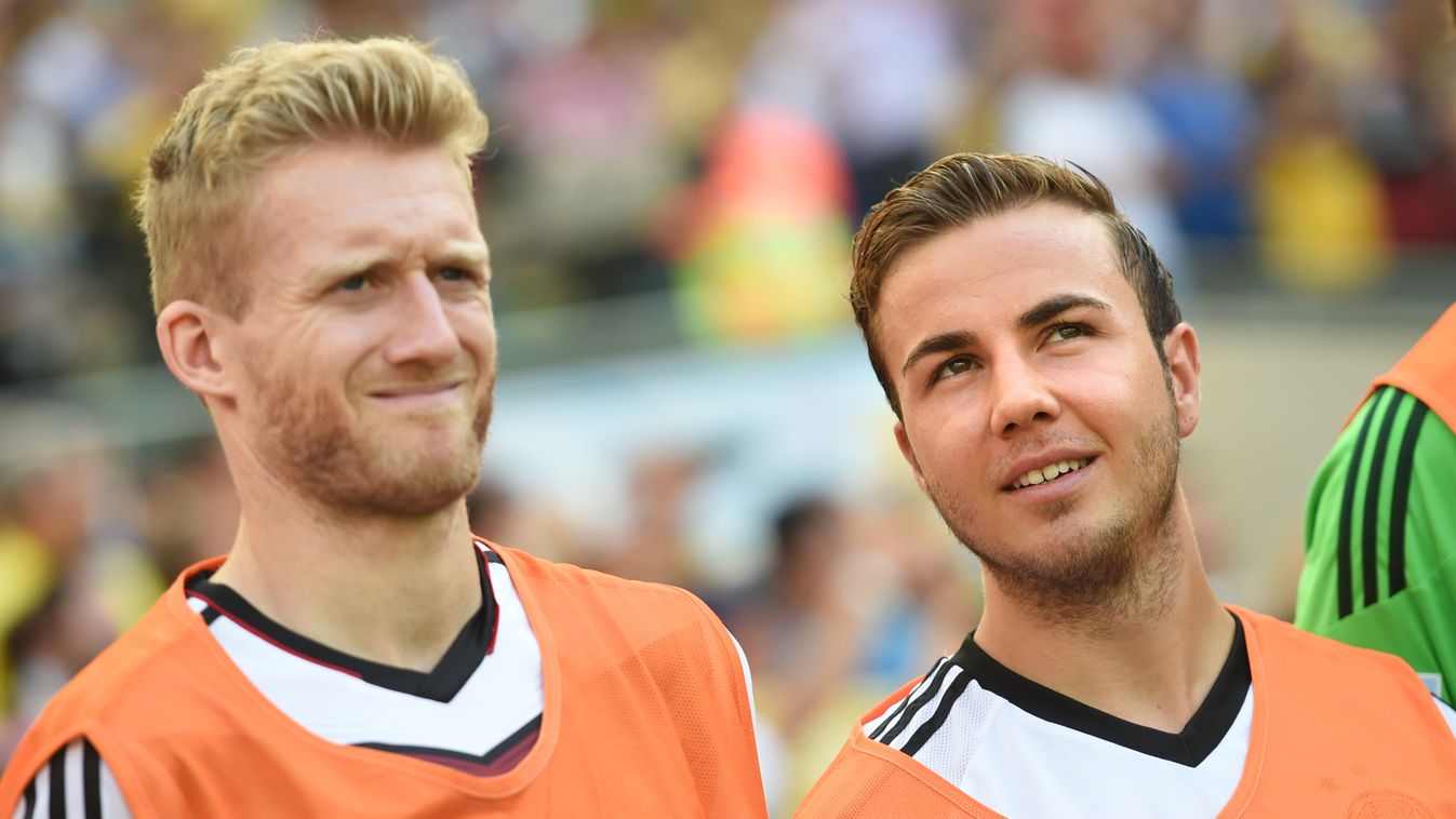 Andre Schuerrle and Mario Goetze FOOTBALL Andre Schuerrle SQUARE FORMAT 