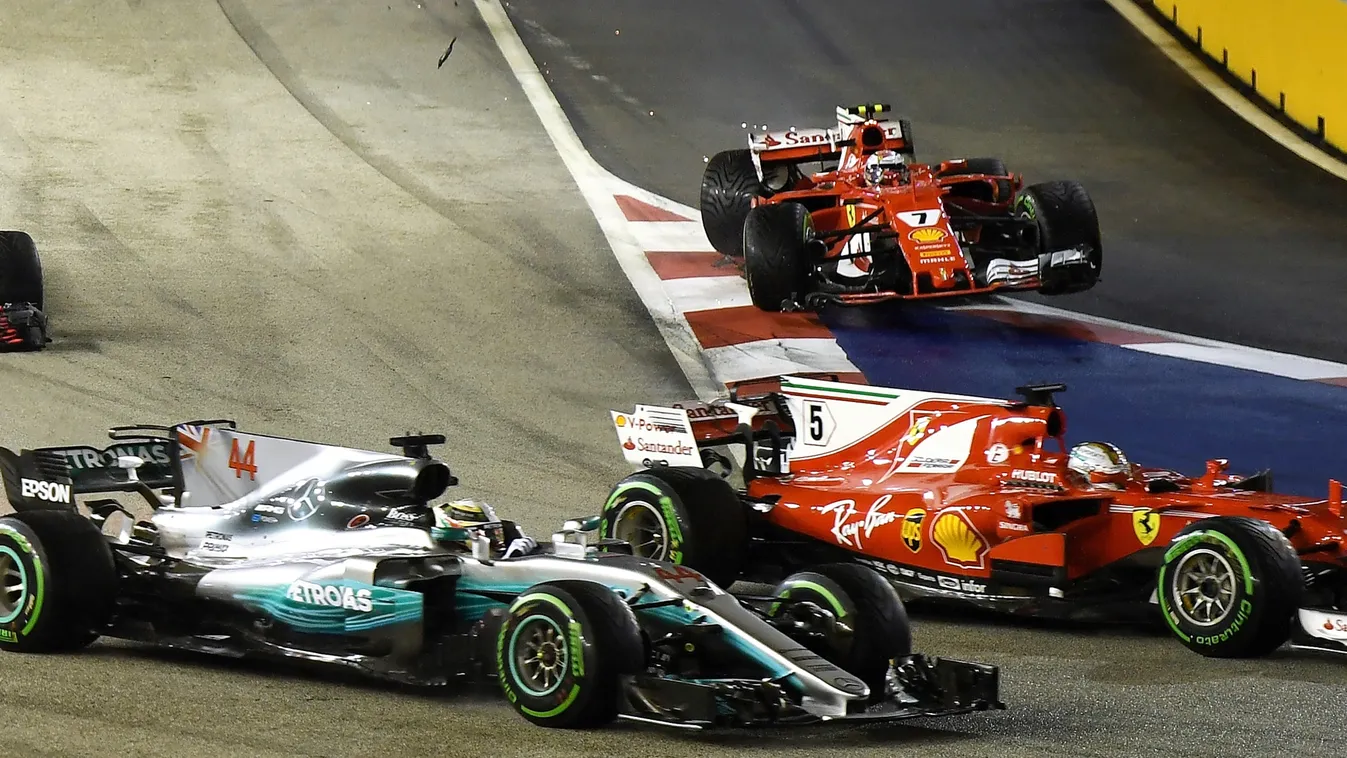 Forma-1, Lewis Hamilton, Mercedes-AMG Petronas, Sebastian Vettel, Kimi Räikkönen, Scuderia Ferrari, Szingapúri Nagydíj 