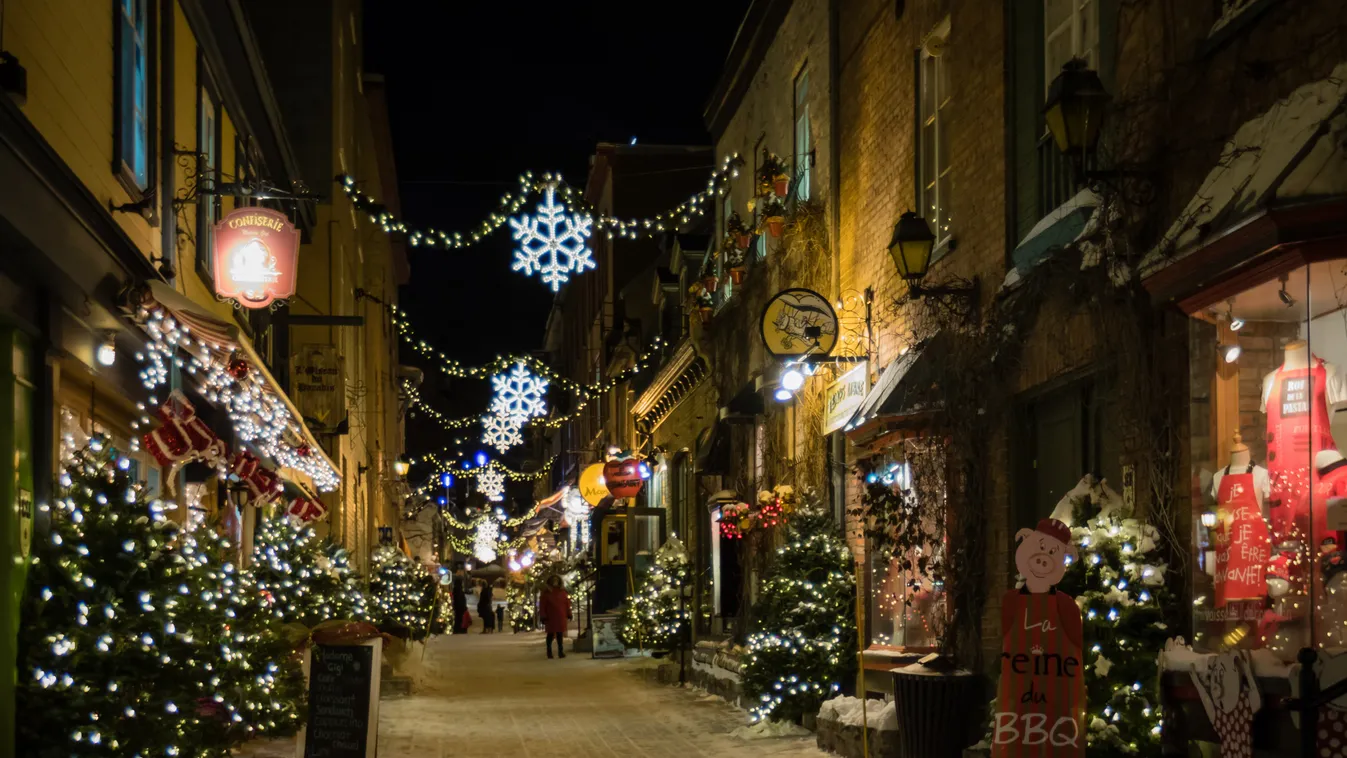 Kanada Québec Petit Champlain advent karácsony mesevilág 