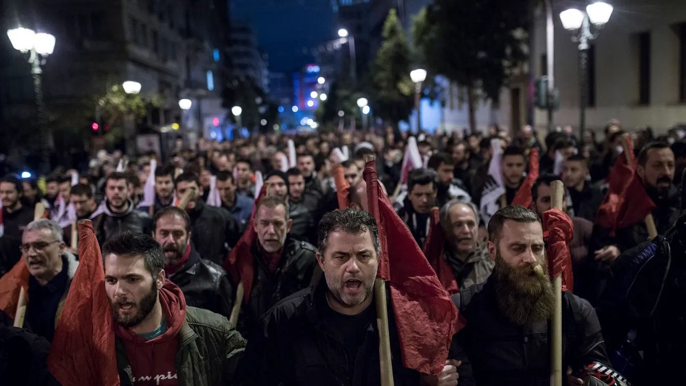 Görögország, tüntetés, 2018.01.15. 