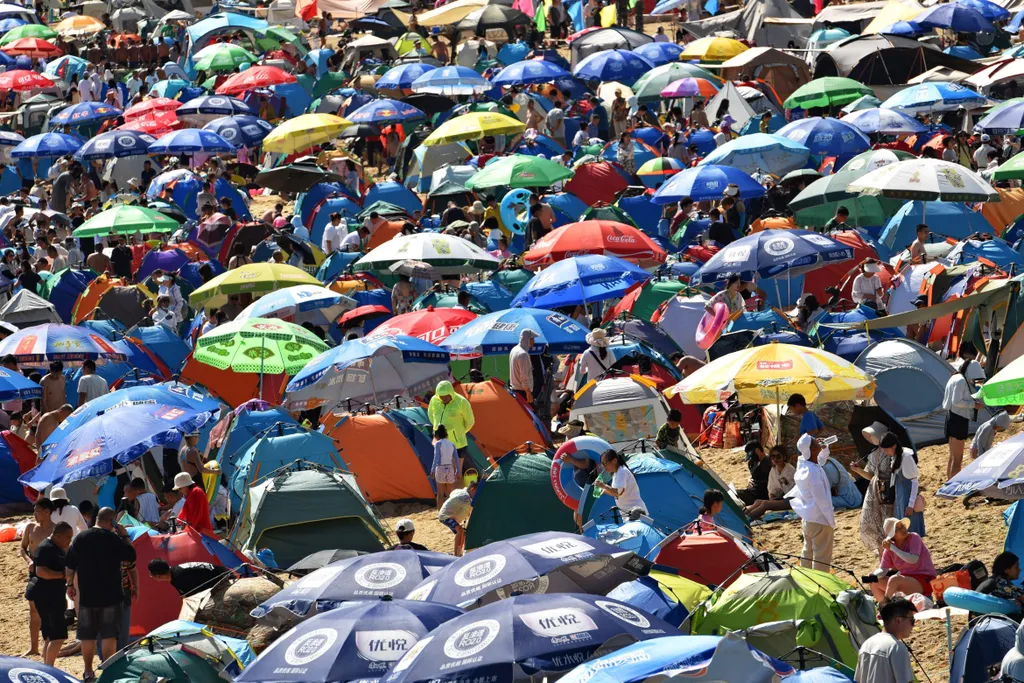 Dalian beach Talien strand Kína 