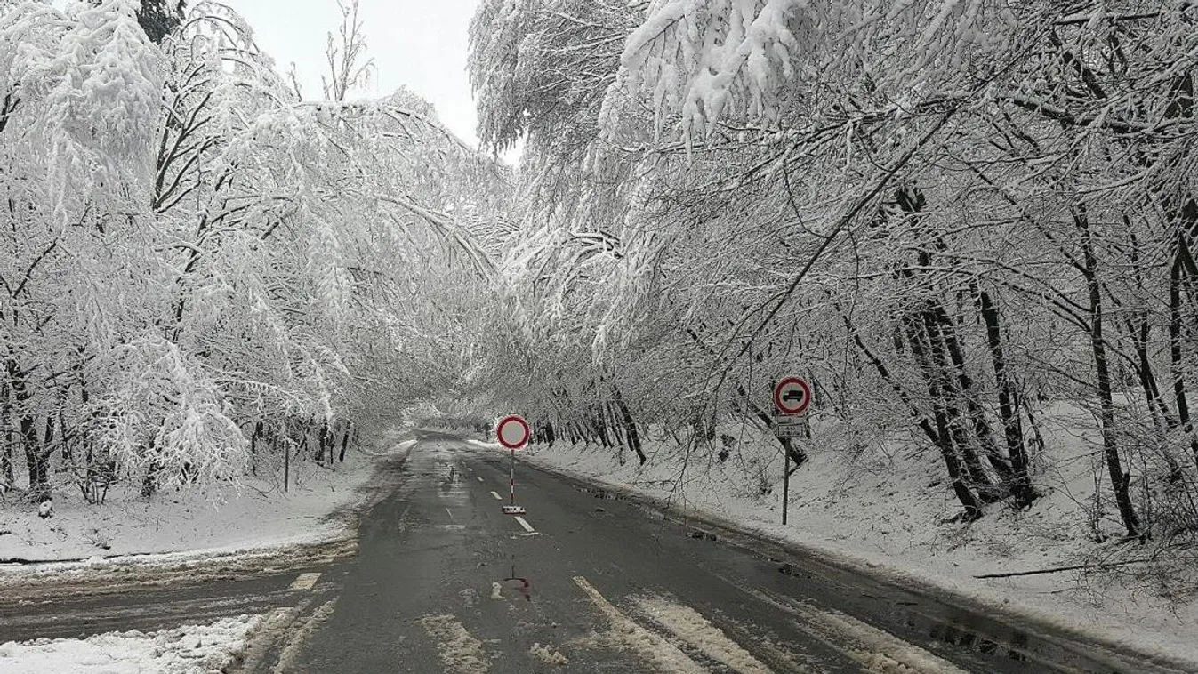 Csehország, havazás 