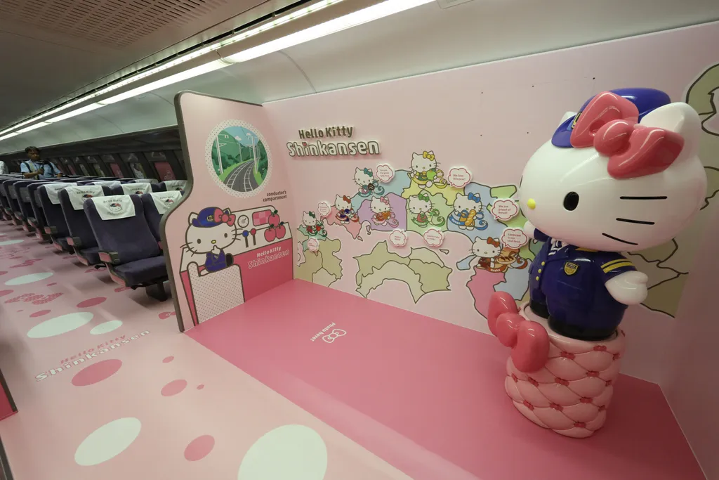 Hello Kitty szuperexpressz sinkanzen Japán 