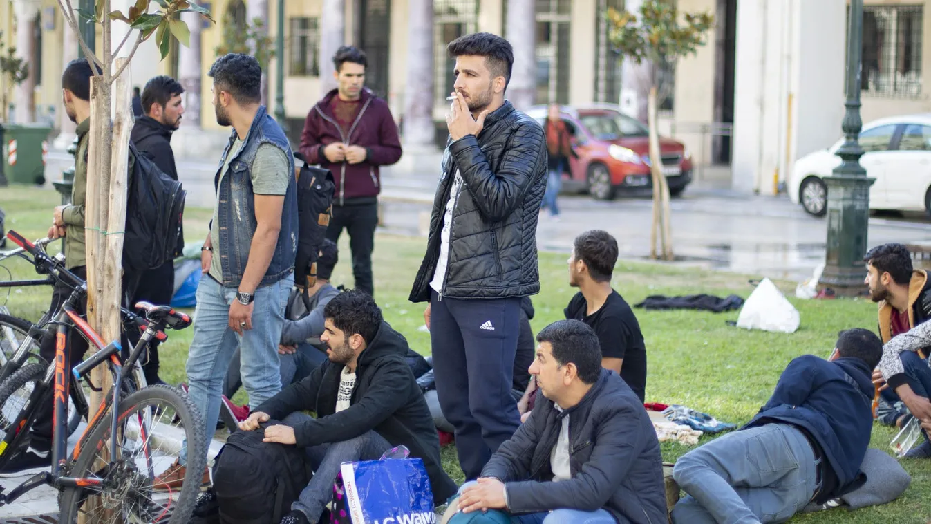 Thessaloniki, Greece, Görögország, migránsok 