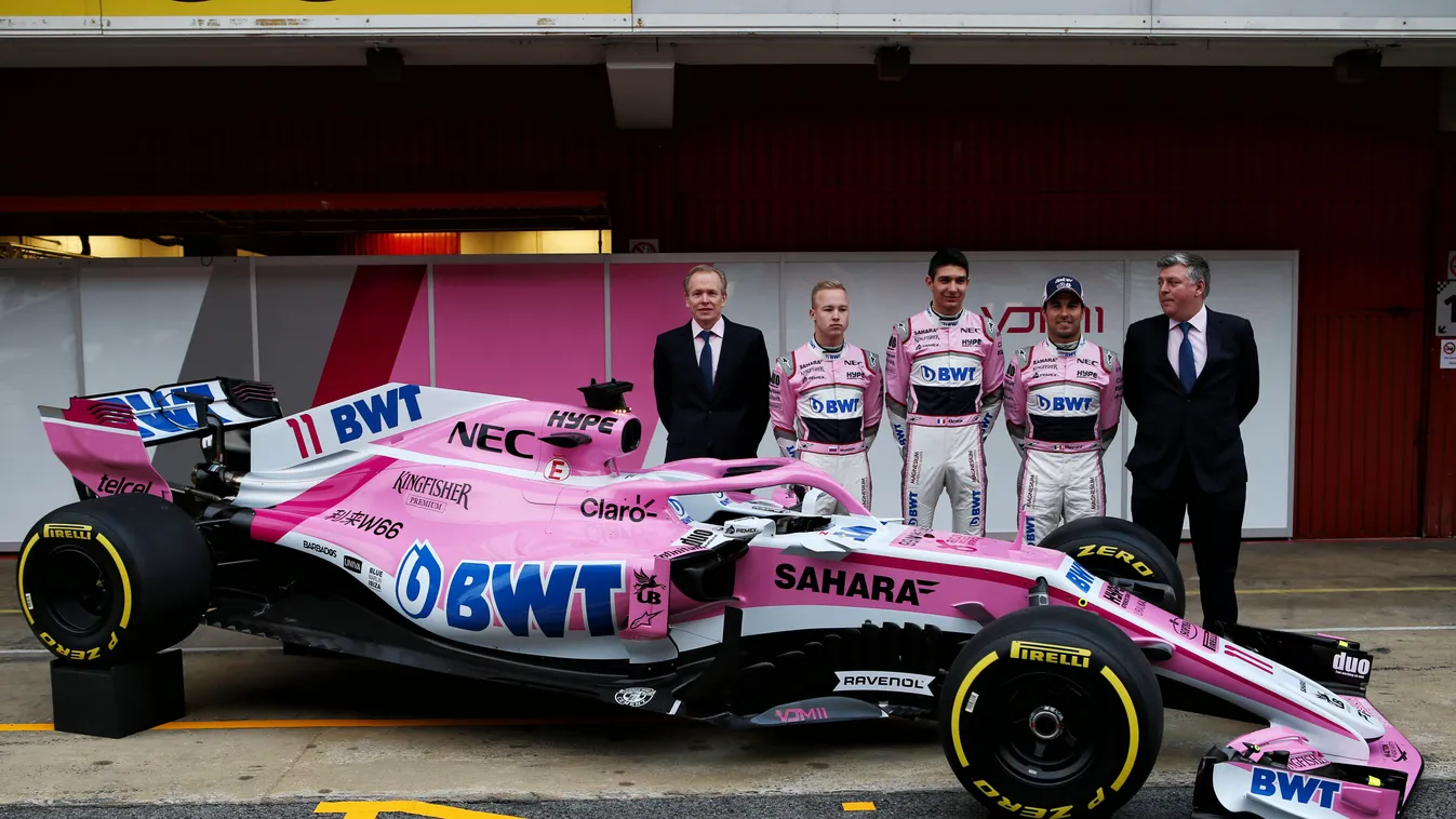 Forma-1, Force India VJM11, Esteban Ocon, Sergio Pérez, Andrew Green, Nyikita Mazepin, Otmar Szafnauer 