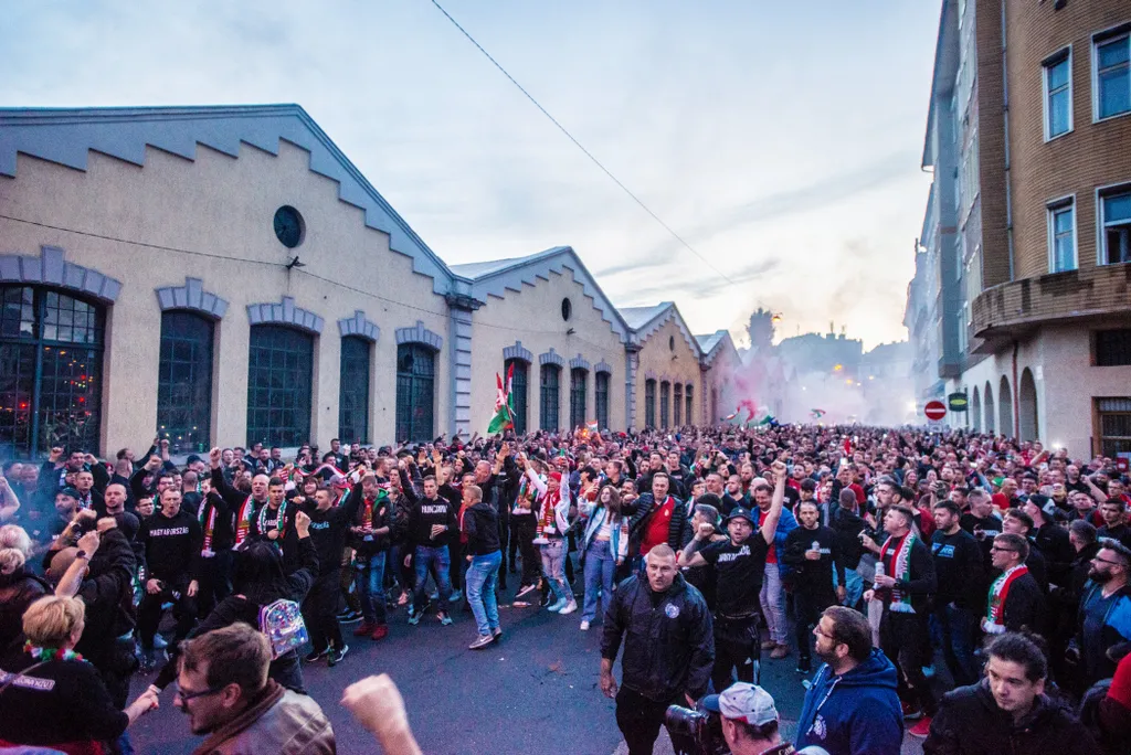 Nemzetek Ligája, UEFA, válogatott, labdarúgás, mérkőzés, futball, labdarúgás, Magyarország-Olaszország, Olaszország, Budapest, Puskás Aréna, szurkolók, vonulás 